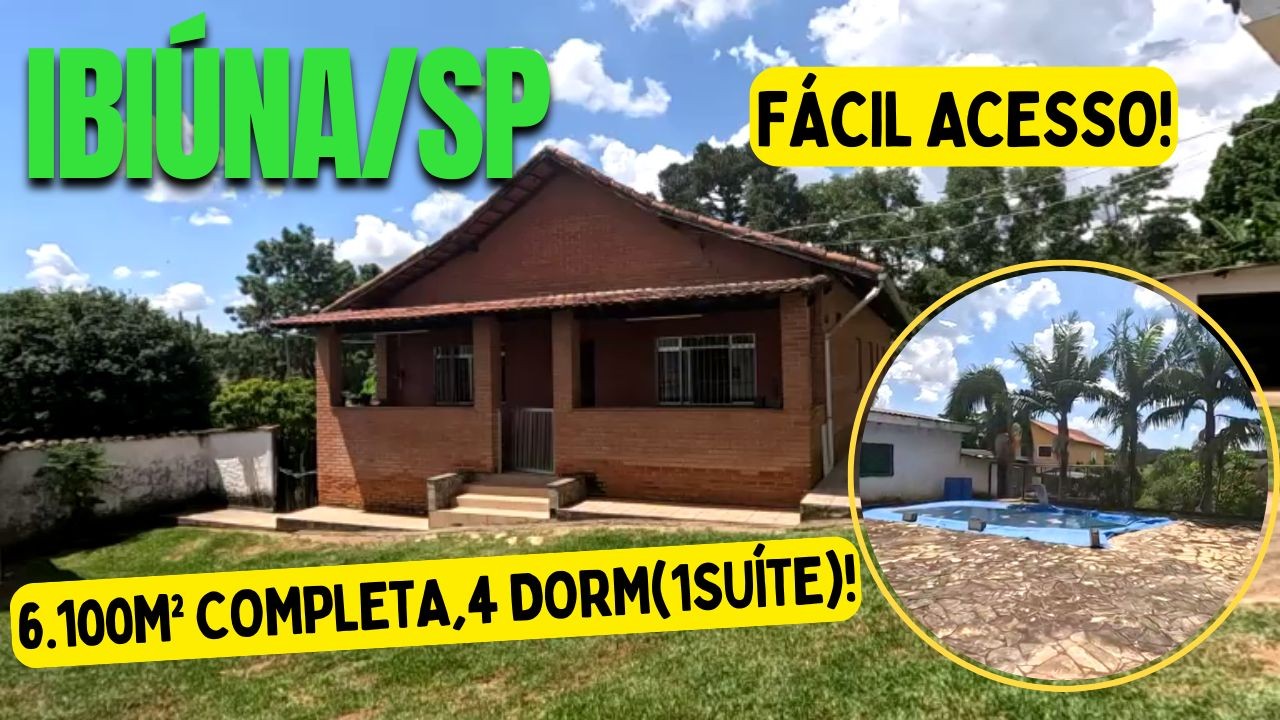 Chácara, 4 quartos, 6100 m² - Foto 1