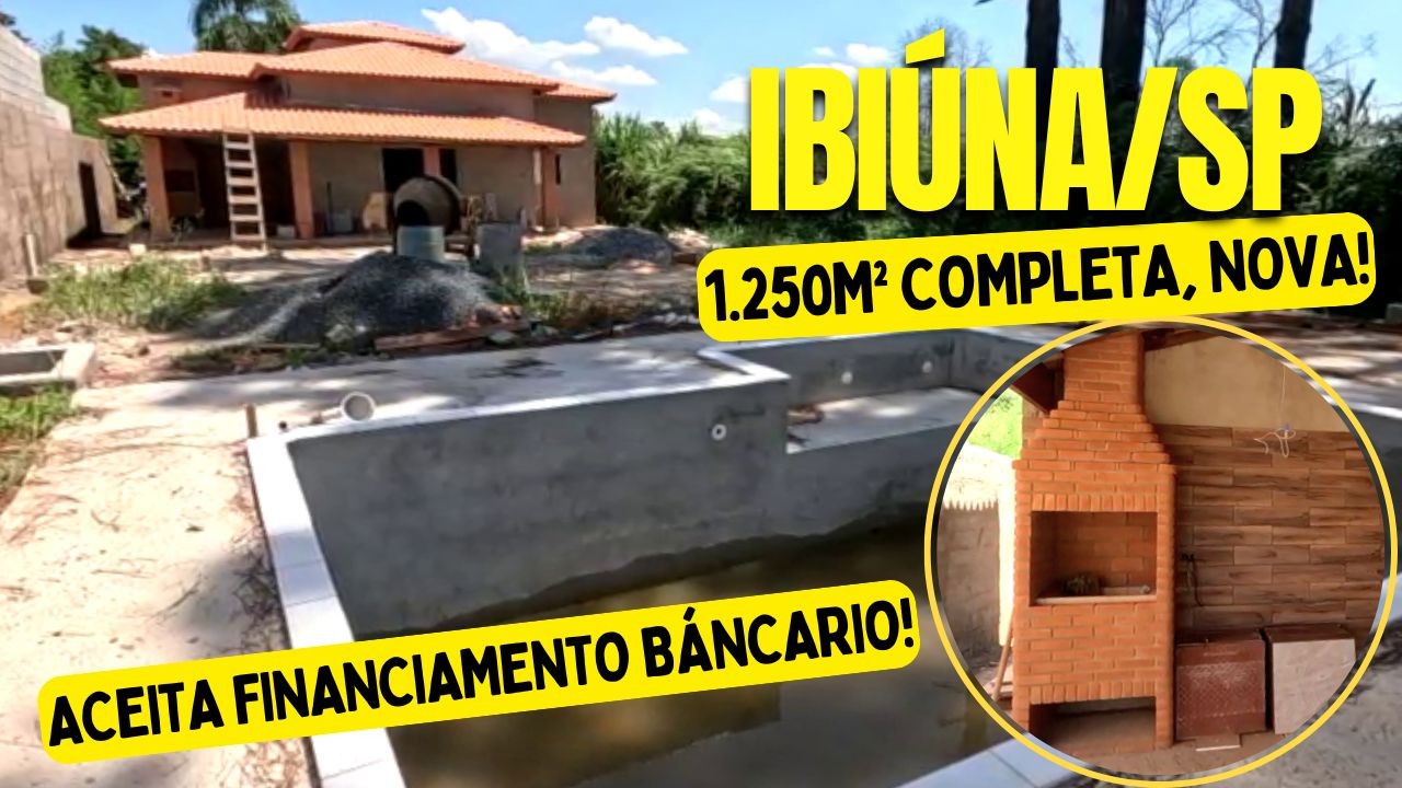 Chácara, 3 quartos, 1250 m² - Foto 1